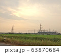 High voltage transmission Electric towers on countryside 63870684