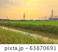 High voltage transmission Electric towers on countryside 63870691