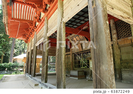 鰐淵寺 お寺 弁慶 弁慶の修行寺 島根県平田市 平田市の写真素材