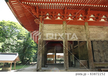 鰐淵寺 お寺 弁慶 弁慶の修行寺 島根県平田市 平田市の写真素材