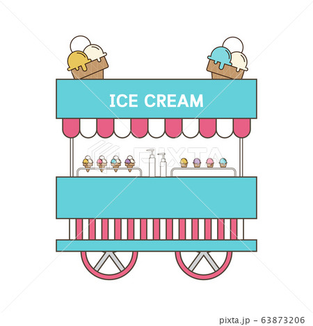 Ice cream cart street food vehicles. 63873206