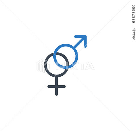 Gender Symbol related vector glyph icon. 63873600