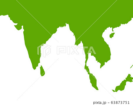 India Southeast Asia World Map Map Business Stock Illustration