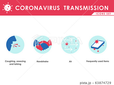 Coronavirus Covid-19 or 2019-ncov Transmission icons set for infographic. Eps 10. Coronavirus Covid-19 or 2019-ncov Transmission icons set for infographic. Eps 10. 63874729