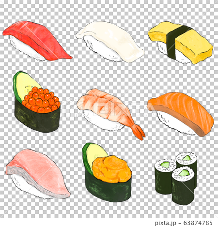 握り寿司のイラスト素材