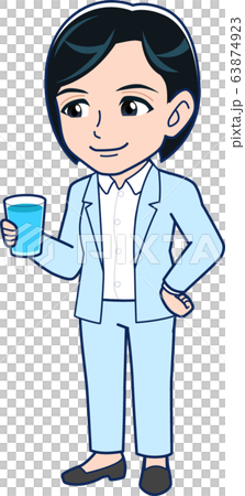 A woman drinking water A woman drinking water 63874923