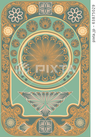 Art nouveau inspired floral frame 63875029