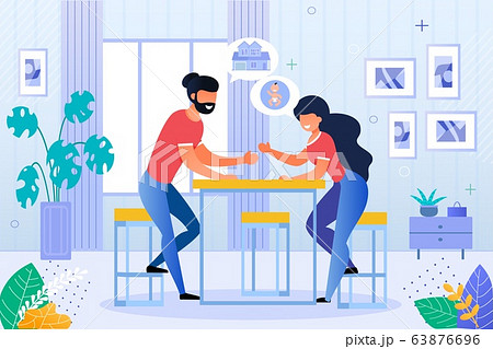 Happy Husband and Wife Discussing Future Plan 63876696