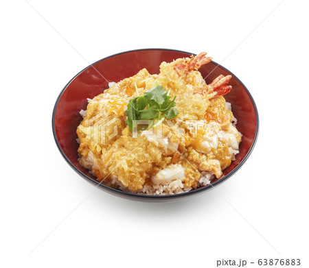天とじ丼-天丼の卵とじ-卵とじ天丼 63876883