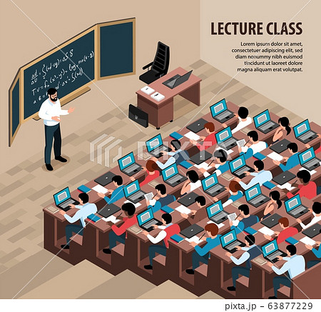 Lecture Computer Class Backgroundのイラスト素材