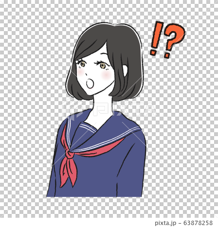 女學生驚訝的震驚 女學生驚訝的震驚 63878258
