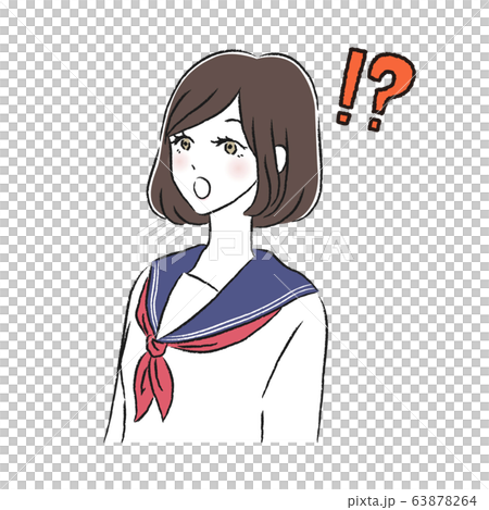 女學生驚訝的震驚 女學生驚訝的震驚 63878264
