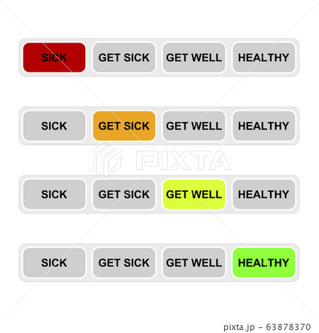 Indicator sick and healthy. Sickness rate vector Indicator sick and healthy. Sickness rate vector 63878370