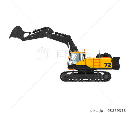 Digger Isolated On White Background Stock Illustration