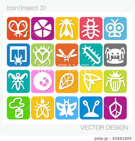 アイコン・昆虫(Insect 3)Vector Design アイコン・昆虫(Insect 3)Vector Design 63881804