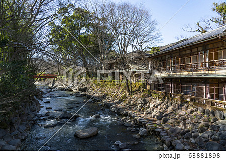 修善寺 風情ある桂川の風景 修善寺 風情ある桂川の風景 63881898