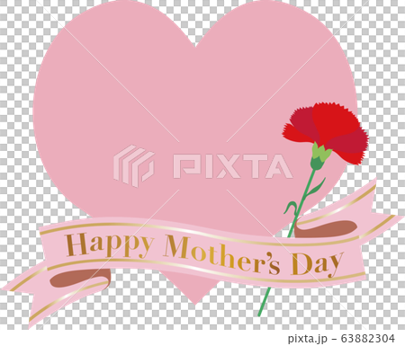 Mothers day carnation heart copy space Mothers day carnation heart copy space 63882304