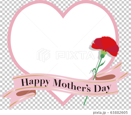 Mothers day carnation heart copy space Mothers day carnation heart copy space 63882605
