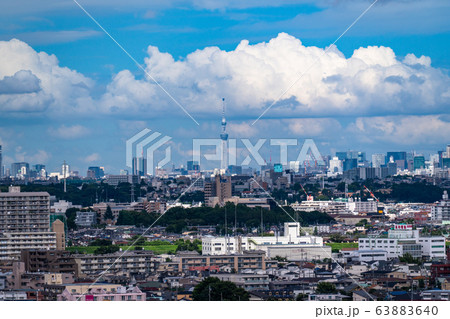 《東京都》夏空の東京都市風景 《東京都》夏空の東京都市風景 63883640