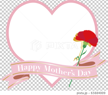 Mothers day carnation heart copy space Mothers day carnation heart copy space 63884009