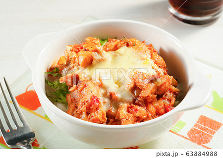 鶏肉とトマトソースのドリア 63884988