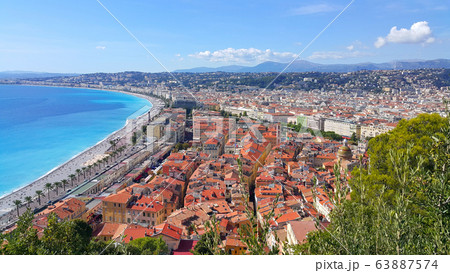 Panorama of Nice city, Cote d'Azur, French Panorama of Nice city, Cote d'Azur, French 63887574