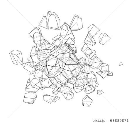 A bunch of stones. Vector illustration 63889871