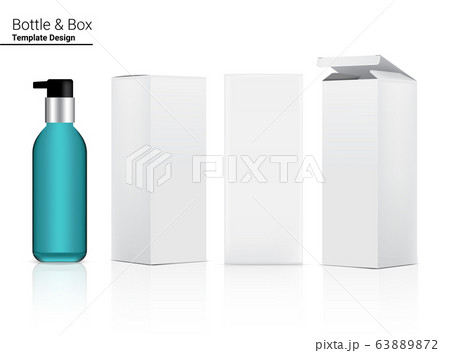 Pump Glossy Bottle Mock up Realistic Cosmetic and 63889872