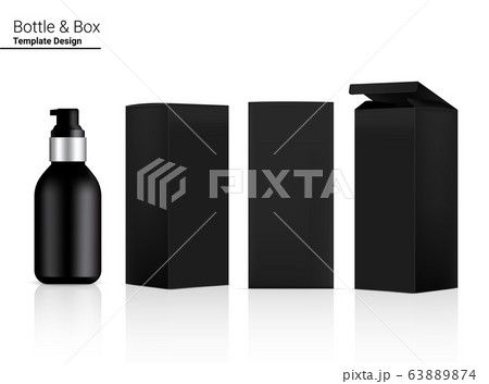Pump Glossy Bottle Mock up Realistic Cosmetic and 63889874