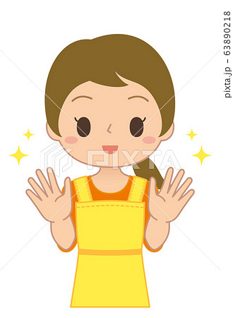 ウイルス　消毒　手　人物　女性　主婦 63890218