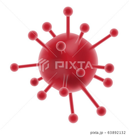 Covid-19 concept, Coronavirus red color on white 63892132