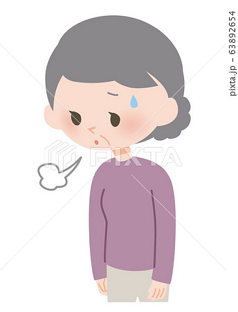 体調不良の女性 63892654