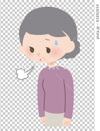 体調不良の女性 63892654