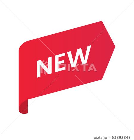 Red badge, labels or sticker, new tag.のイラスト素材 [63892843