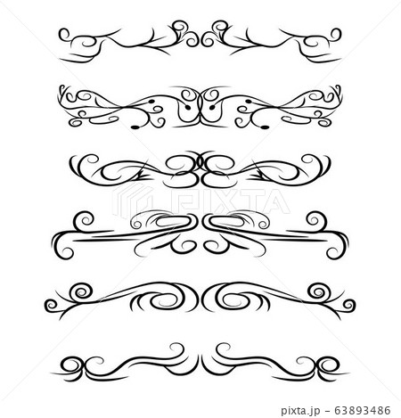 Hand drawn vector dividers. Decorative swirls lines, borders and curl set. Design elements 3 Hand drawn vector dividers. Decorative swirls lines, borders and curl set. Design elements 3 63893486