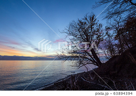Baltic Sea coast on the island Moen in Denmark 63894394