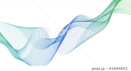 Colorful abstract wave form isolated on white background 63894602
