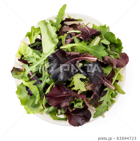 Salad leaves arugula and red beetroot in a plate Salad leaves arugula and red beetroot in a plate 63894723
