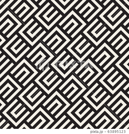 Vector seamless lines mosaic pattern. Modern stylish abstract texture. Repeating geometric tiles 63895123