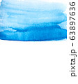 Watercolor blue abstract background. Copy space.  63897636
