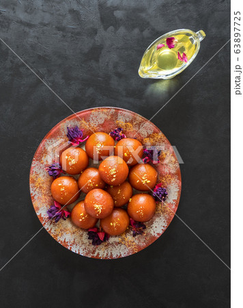 Traditional sweet Gulab Jamun, Indian sweets 63897725