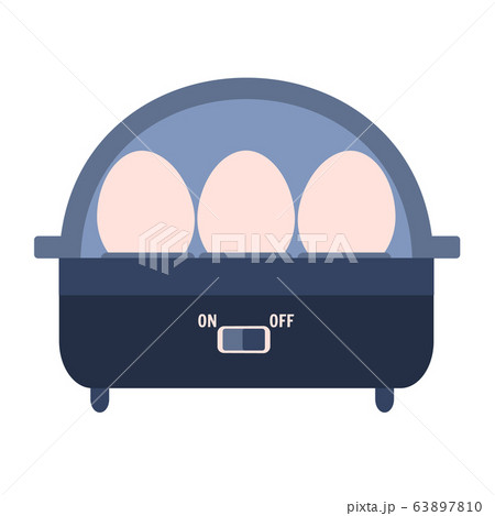 Flat vector electric egg boiler, kitchen appliance Flat vector electric egg boiler, kitchen appliance 63897810