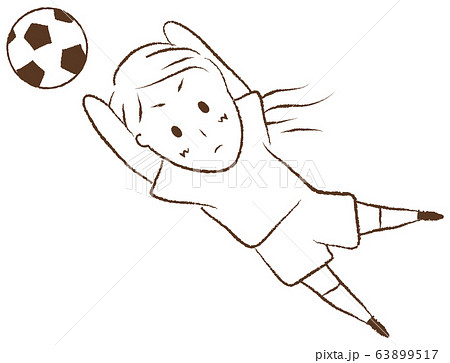 サッカーをする女の子 ゴールキーパーのイラスト素材 サッカーをする女の子 ゴールキーパーのイラスト素材