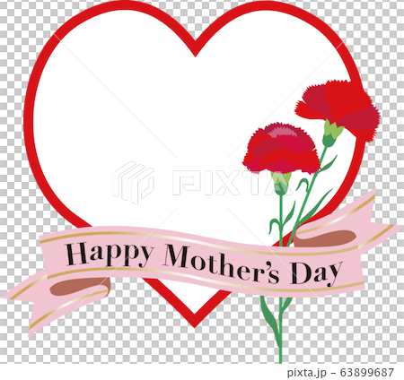 Mothers day carnation heart copy space Mothers day carnation heart copy space 63899687
