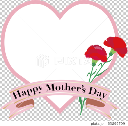 Mothers day carnation heart copy space Mothers day carnation heart copy space 63899709