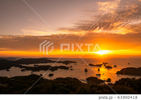 九十九島・石岳展望台の夕暮れ 63900418
