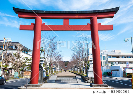 鶴岡八man宮神社鳥居（神奈川縣鎌倉市）截至2020年3月-照片素材（圖片