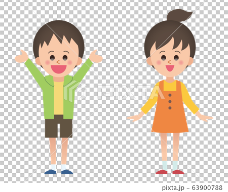 人物:こども,カジュアル,男女セット 人物:こども,カジュアル,男女セット 63900788