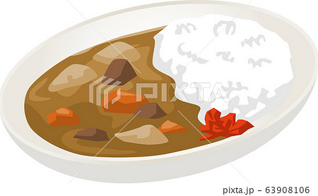 カレーライスのイメージイラストのイラスト素材