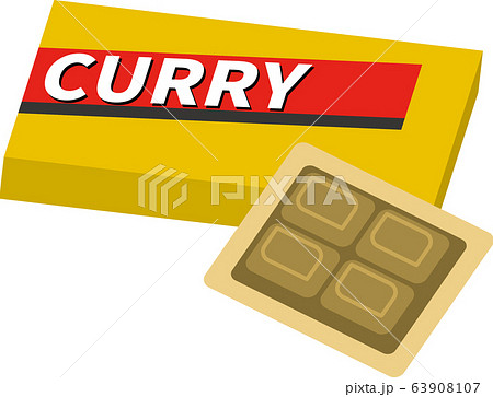 カレールーのイメージイラストのイラスト素材